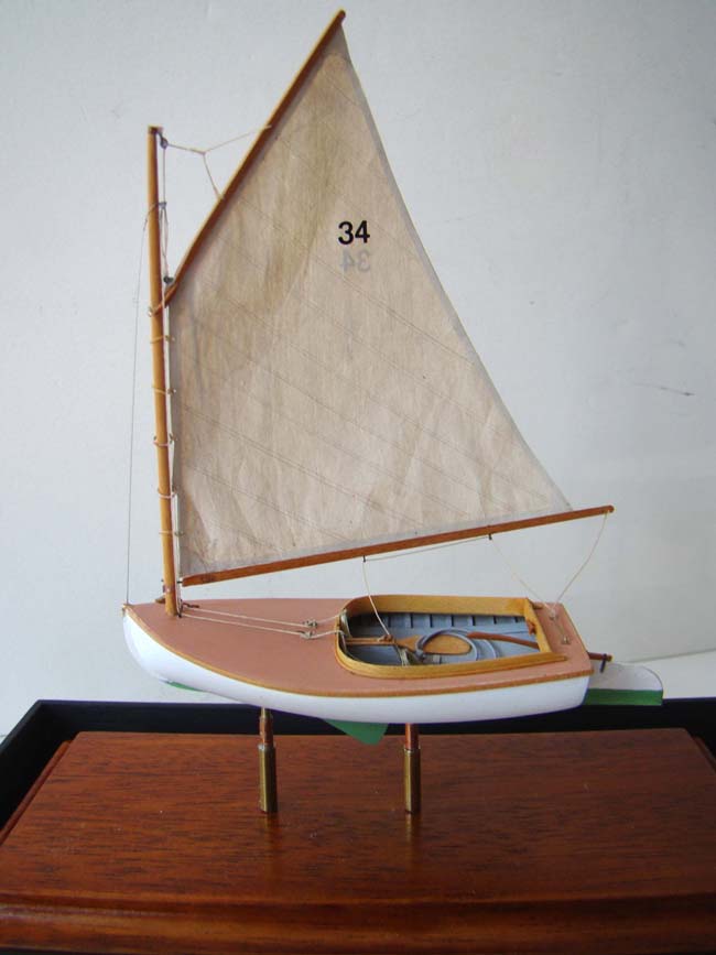 A 1:48 scale model of a circa 1921 Beetle Catboat made by Thomas Lauria — image 4